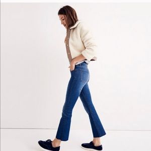 NWOT Madewell Cali Denim Boot with Raw Hem